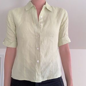 Vintage Mint Talbots Irish Linen Top